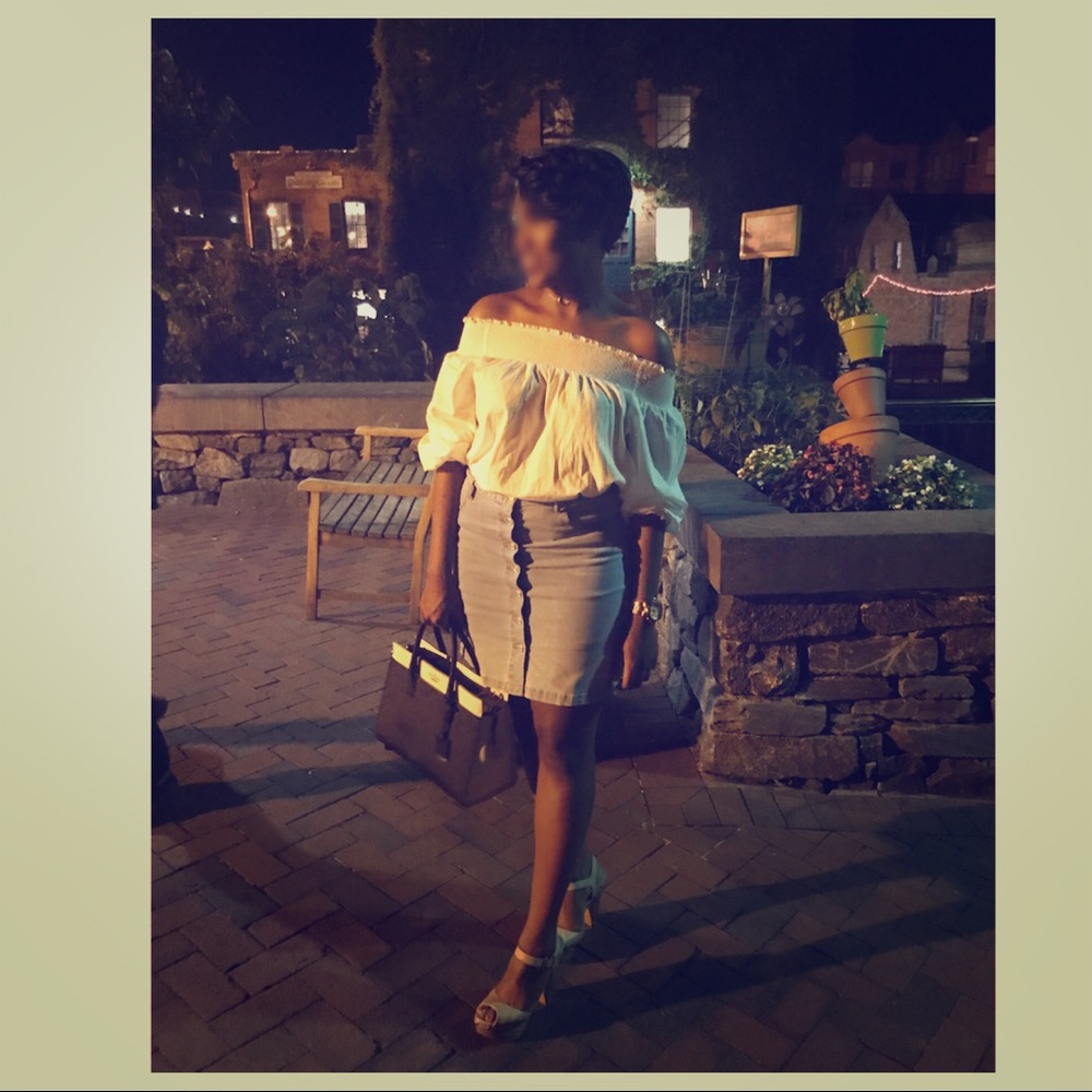 Mini jean skirt